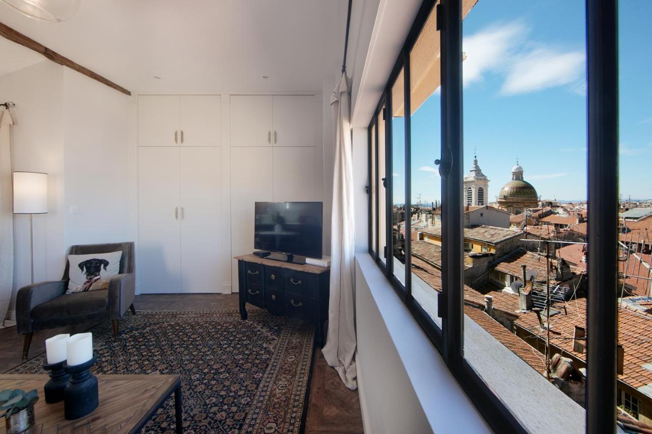 Апартаменти Cocoon Loft - Magnifique Loft Sous Toit, Refait A Neuf, Vues Splendides, Clim, Wifi Ніцца Екстер'єр фото